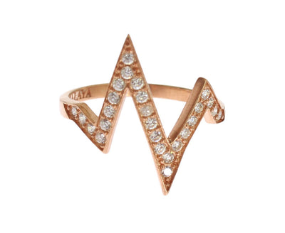 Nialaya Rosa Gold 925 Silber Frauen klar Ring