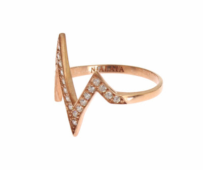 Nialaya Rosa Gold 925 Silber Frauen klar Ring