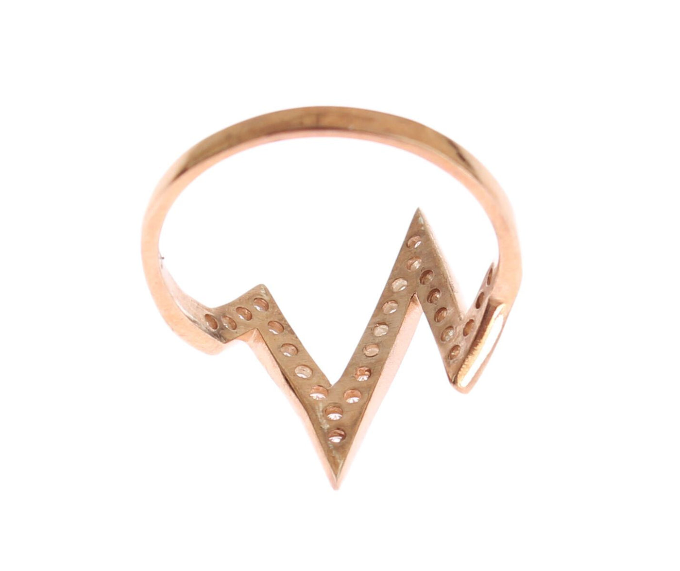 Nialaya Rosa Gold 925 Silber Frauen klar Ring