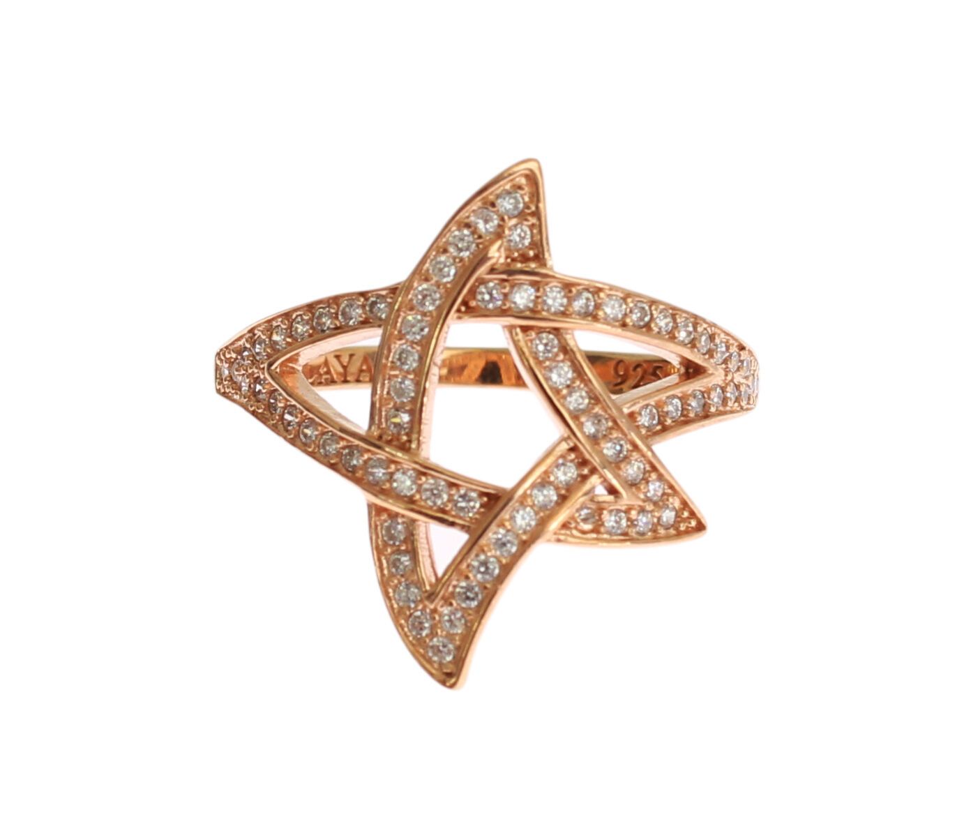 Nialaya Damen Klar CZ Gold 925 Silber Ring