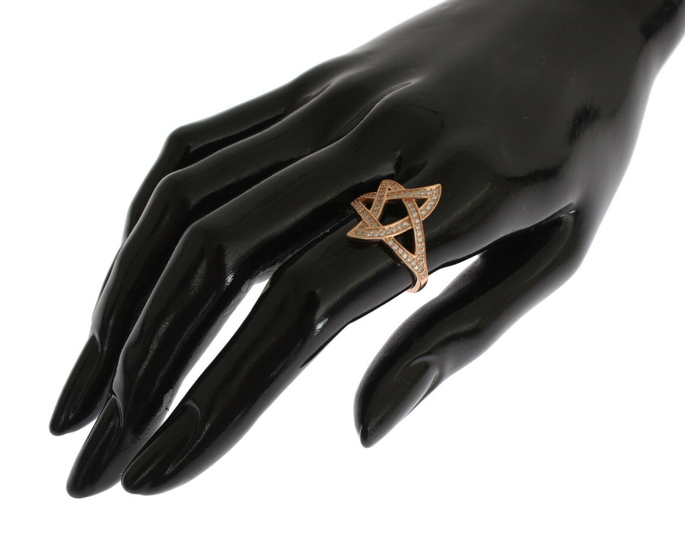 Nialaya Damen Klar CZ Gold 925 Silber Ring