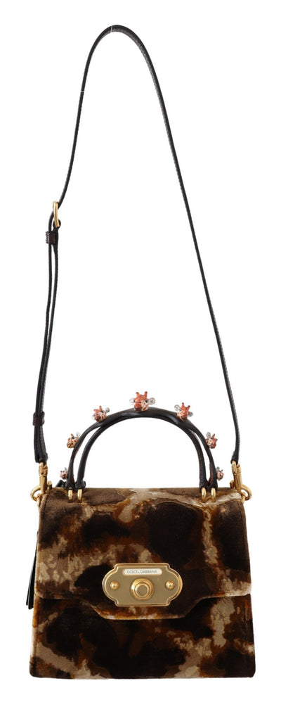 Dolce & Gabbana Braun Giraffe Crossbody Geldbörse Borse WELCOME Geldbörse