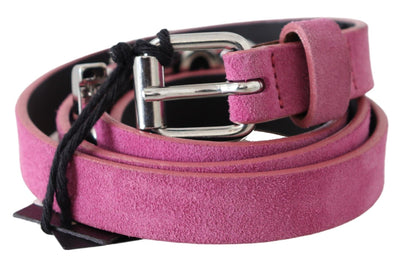 Just Cavalli Rosa Silber Chrom Metall Schnalle Taille Gürtel