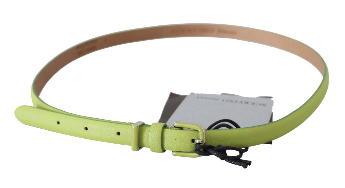 Scervino Street Grünes Leder Chartreuse Silber Grüne Schnalle Gürtel