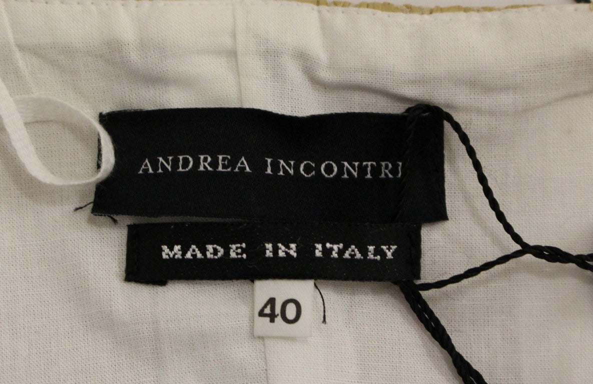 Andrea Incontri Beigefarbenes Seiden-Cami-Top
