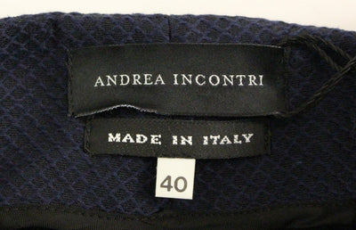 Andrea Incontri Blaue Cropped-Hose aus Baumwolle