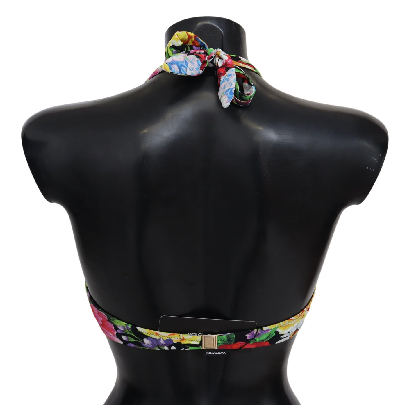 Dolce & Gabbana Mehrfarbige Bikini-Oberteile mit Blumendruck in Bademode