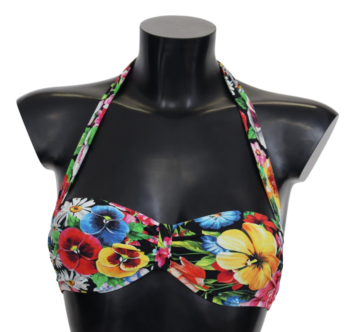 Dolce & Gabbana Mehrfarbige Bikini-Oberteile mit Blumendruck in Bademode