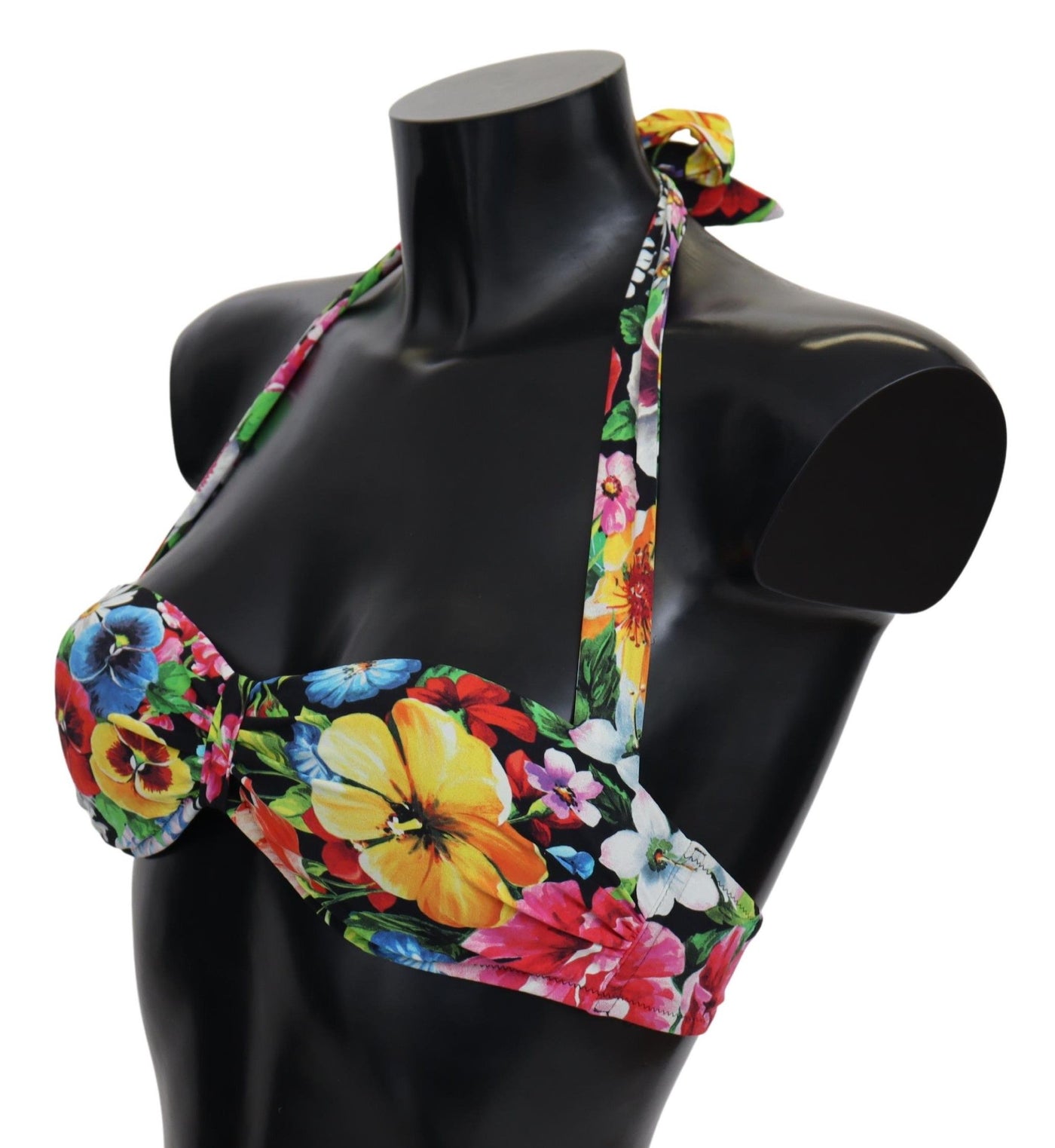 Dolce & Gabbana Mehrfarbige Bikini-Oberteile mit Blumendruck in Bademode