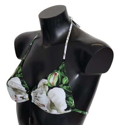 Dolce & Gabbana Bikini-Oberteil mit mehrfarbigem Blumendruck und Halterung