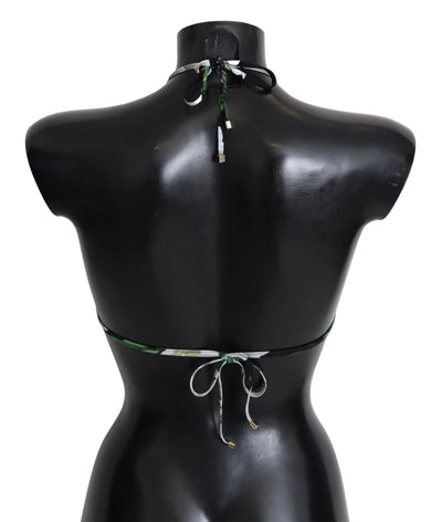Dolce & Gabbana Bikini-Oberteil mit mehrfarbigem Blumendruck und Halterung