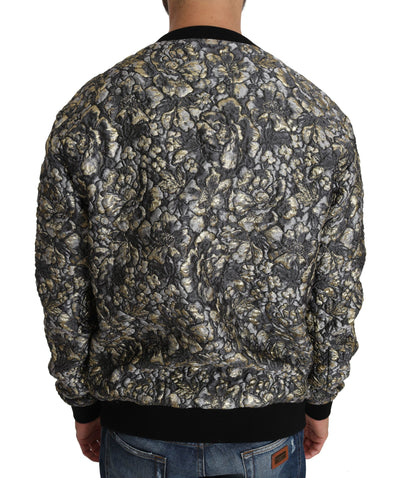 Dolce & Gabbana Mehrfarbiger SAMBA Jacquard-Pullover mit Palmtree-Muster