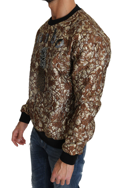 Dolce & Gabbana Multicolor MAMBO Jacquard-Ananas-Pullover