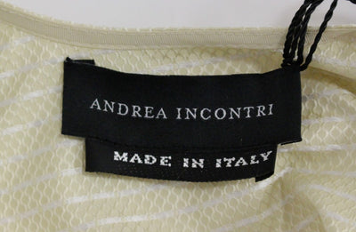 Andrea Incontri Beigefarbenes ärmelloses Shift-Minikleid