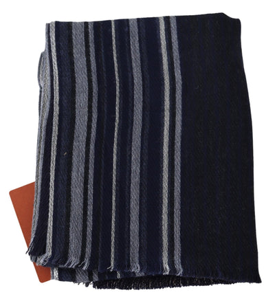 Missoni Multicolor Wolle gestreift Unisex Wrap Fransen Schal