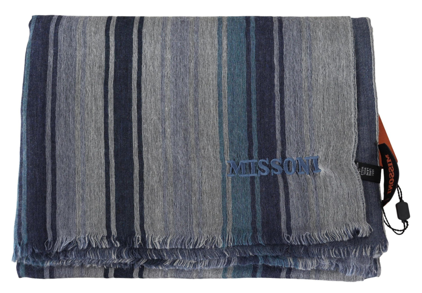 Missoni Mehrfarbig gestreifter Wollschal für Unisex