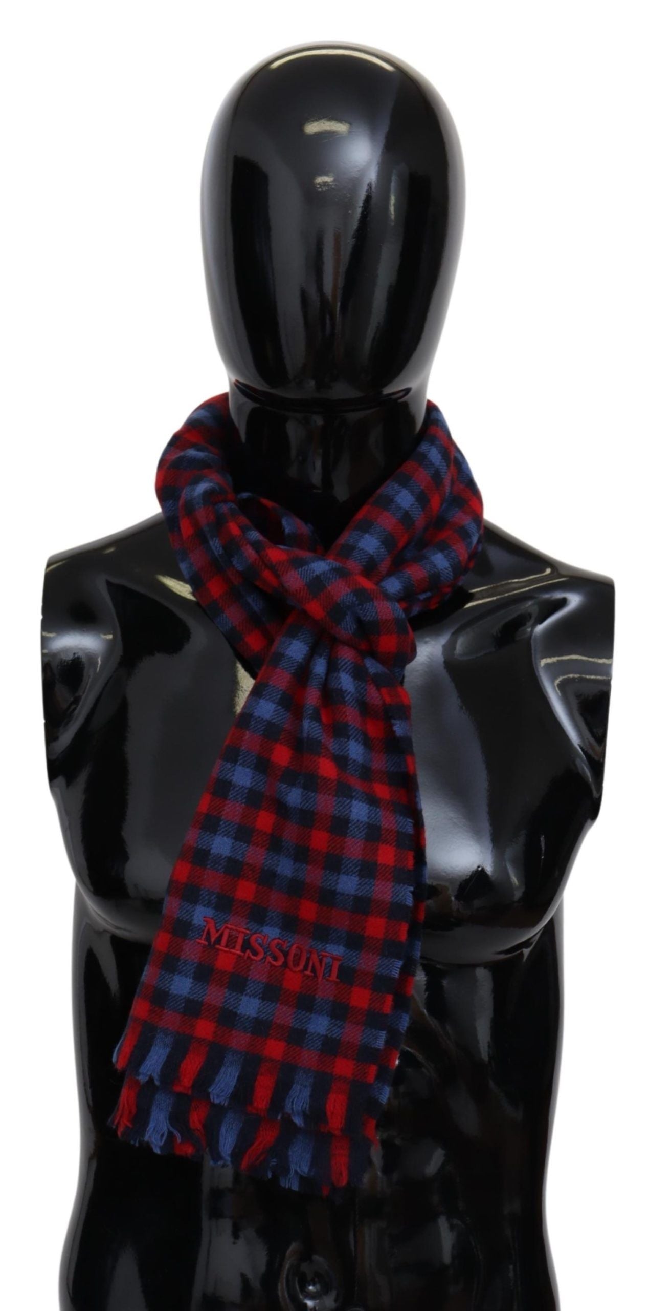 Missoni Multicolor Check Wool Unisex Halswickelschal