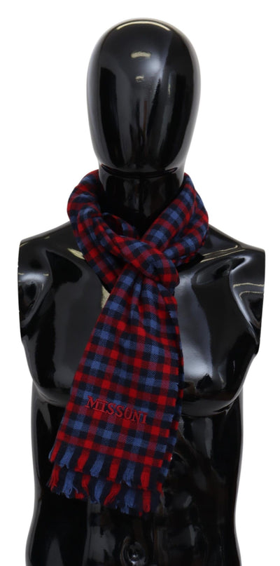 Missoni Multicolor Check Wool Unisex Halswickelschal