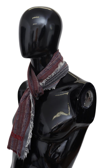 Missoni Mehrfarbig gestreifter Wollschal Unisex Halswickelschal