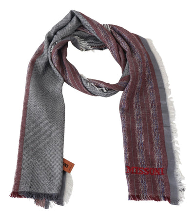 Missoni Mehrfarbig gestreifter Wollschal Unisex Halswickelschal