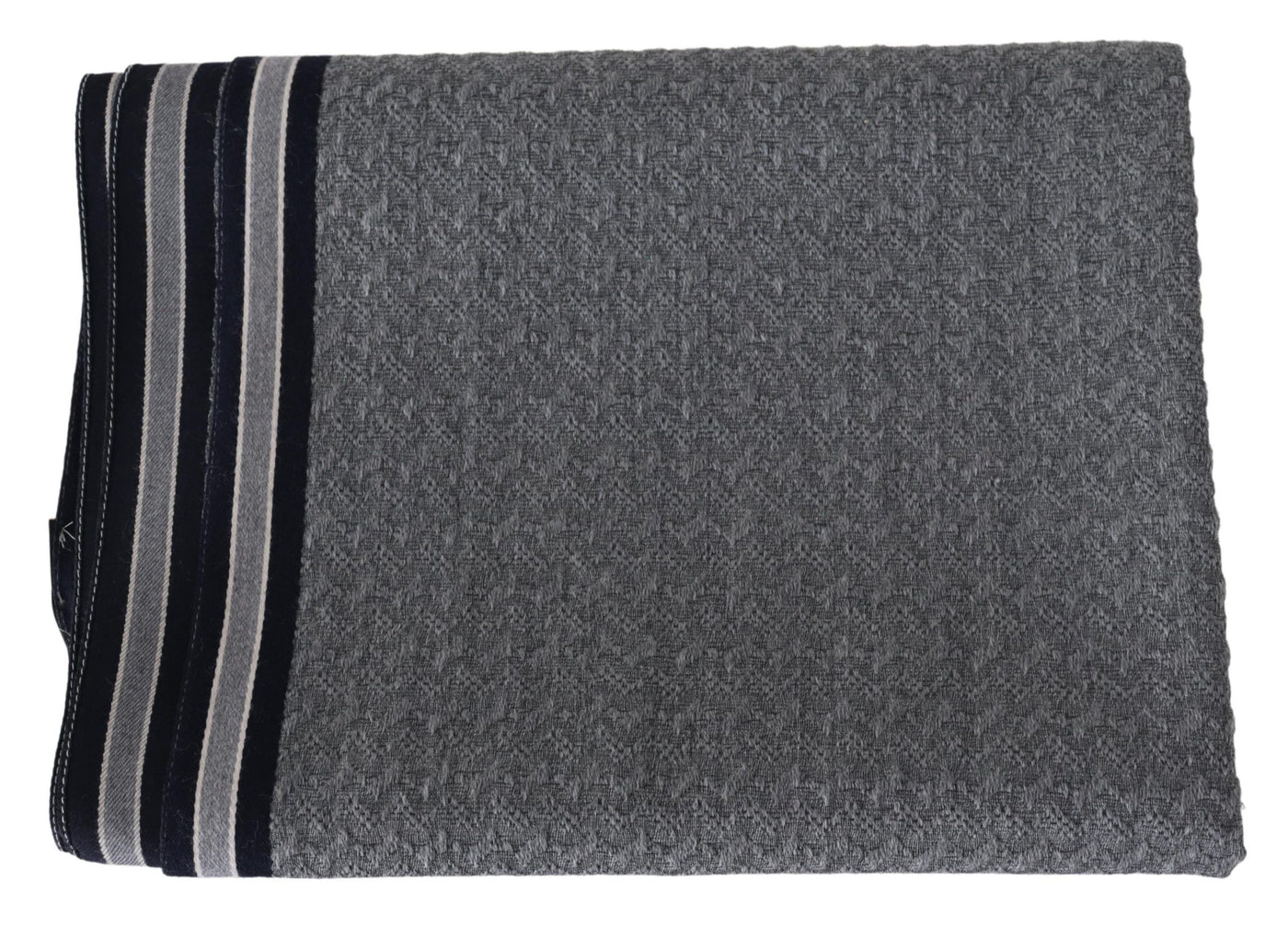 Missoni Graue Streifen Muster 100% Wolle Unisex Hals Wrap Schal