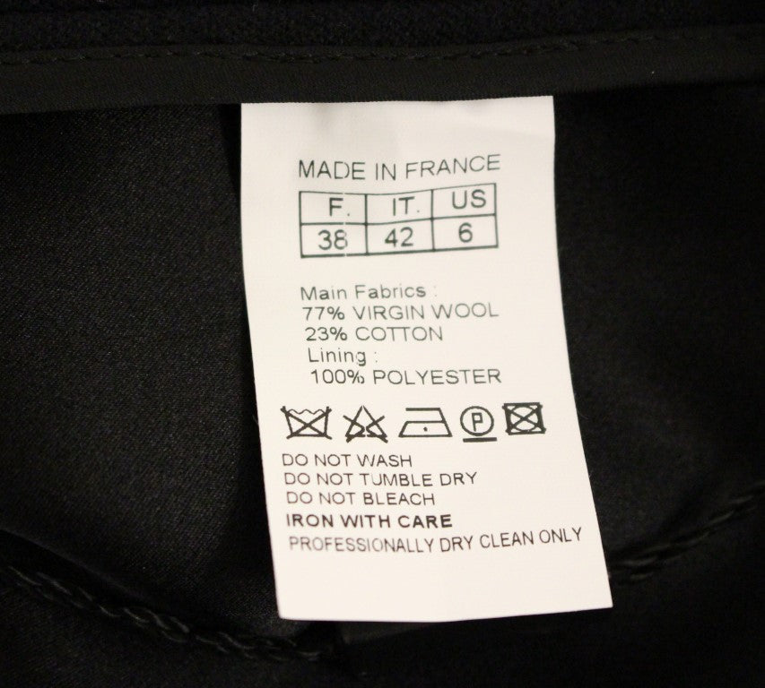Corrado De Biase Cotto-Wollrock mit schwarzen Metallknöpfen