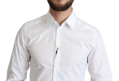 Dolce & Gabbana Weißes Hemd aus reiner Baumwolle für Männer