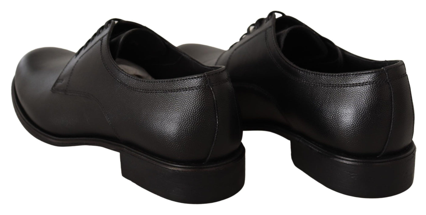 Dolce & Gabbana Schwarze Lederschnürschuhe für Herren Formaler Derby