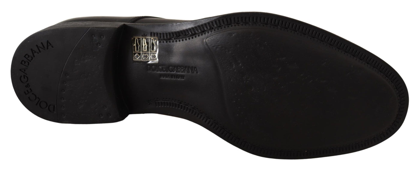Dolce & Gabbana Schwarze Lederschnürschuhe für Herren Formaler Derby