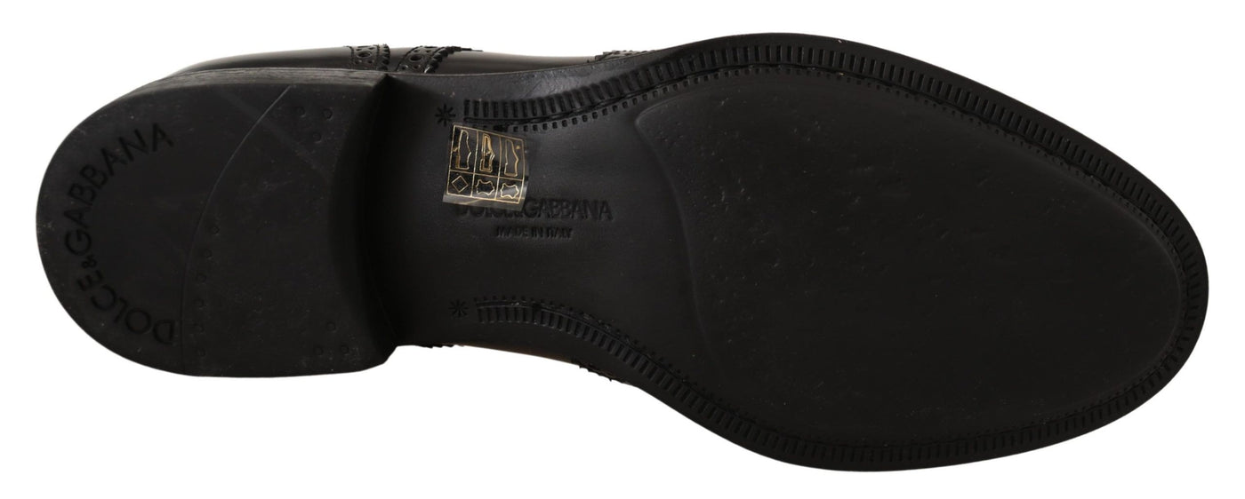 Dolce & Gabbana Schwarze Leder Oxford Wingtip Formelle Schuhe