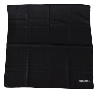 Missoni Schwarzer Wollstrick-Unisex-Halstuchschal