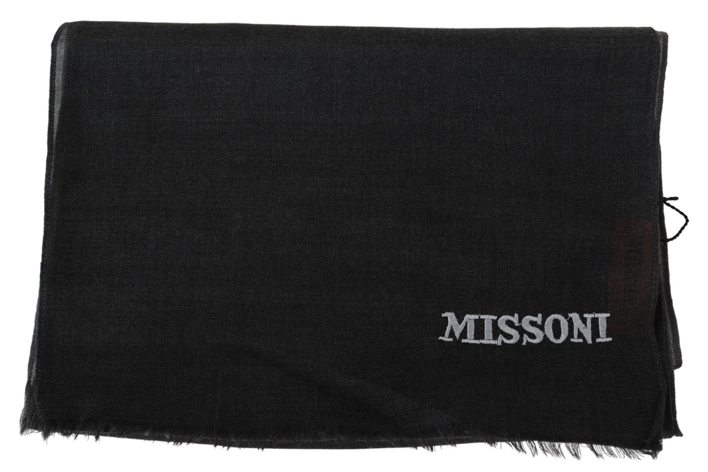 Missoni Schwarzer Unisex-Halstuchschal aus 100% Wolle