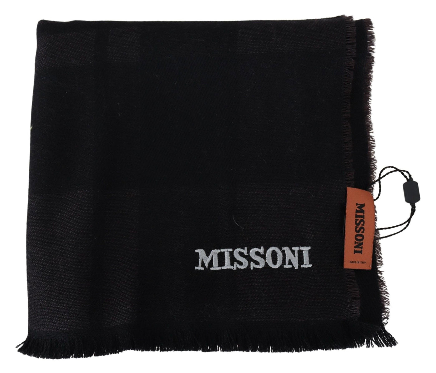 Missoni Schwarzer Unisex-Halstuchschal aus 100% Wolle