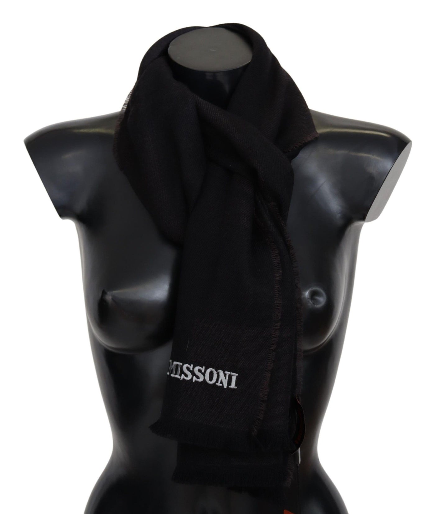 Missoni Schwarzer Unisex-Halstuchschal aus 100% Wolle