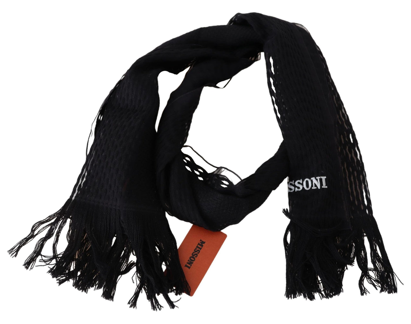 Missoni Schwarzer Unisex-Nackenwärmer aus Wolle Wickelschal