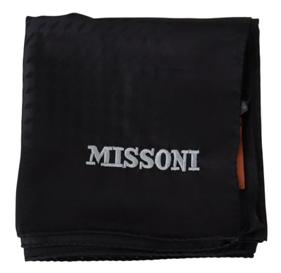 Missoni Schwarzer Wollstrick-Unisex-Halstuchschal