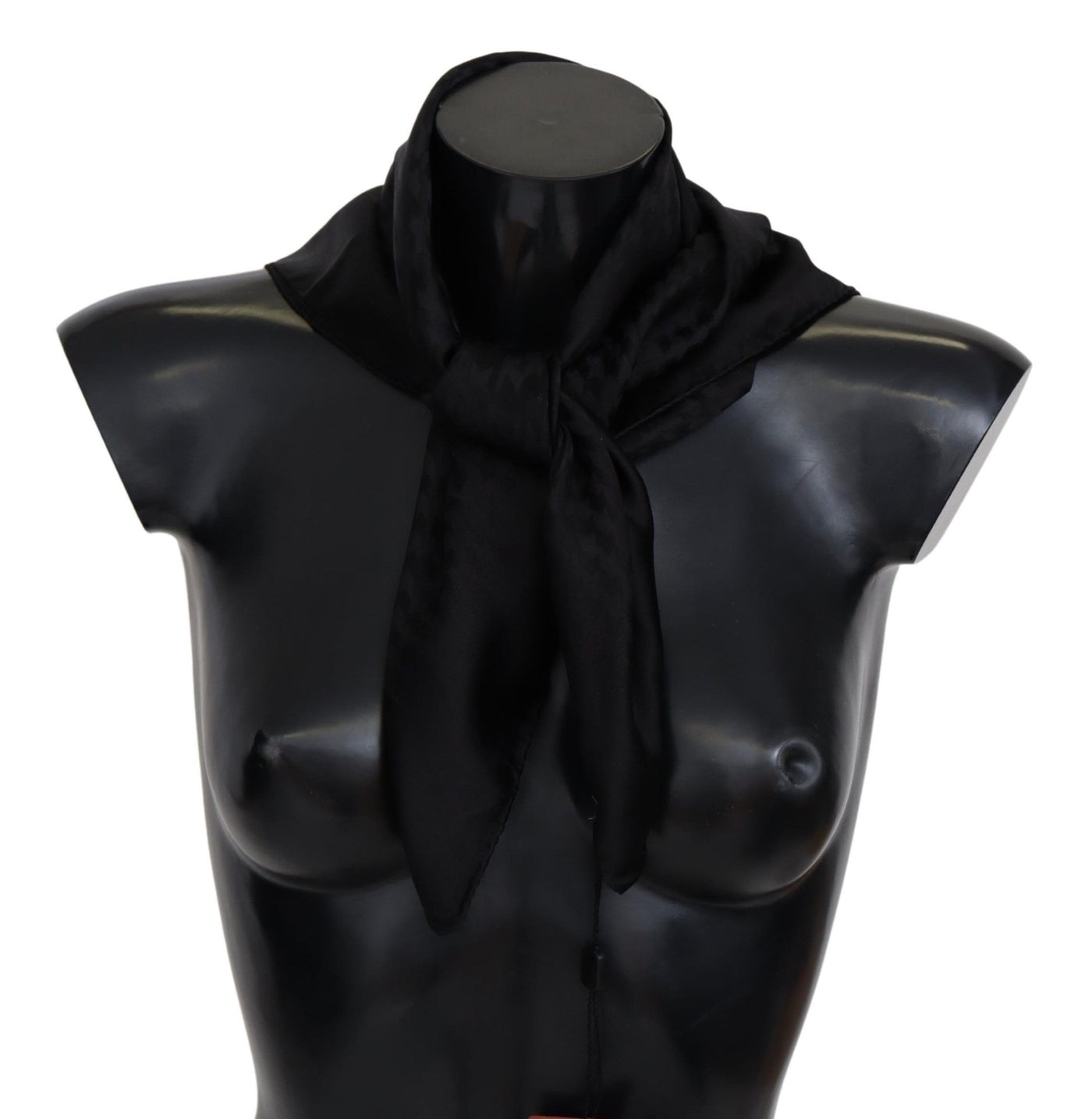 Missoni Schwarzer Wollstrick-Unisex-Halstuchschal