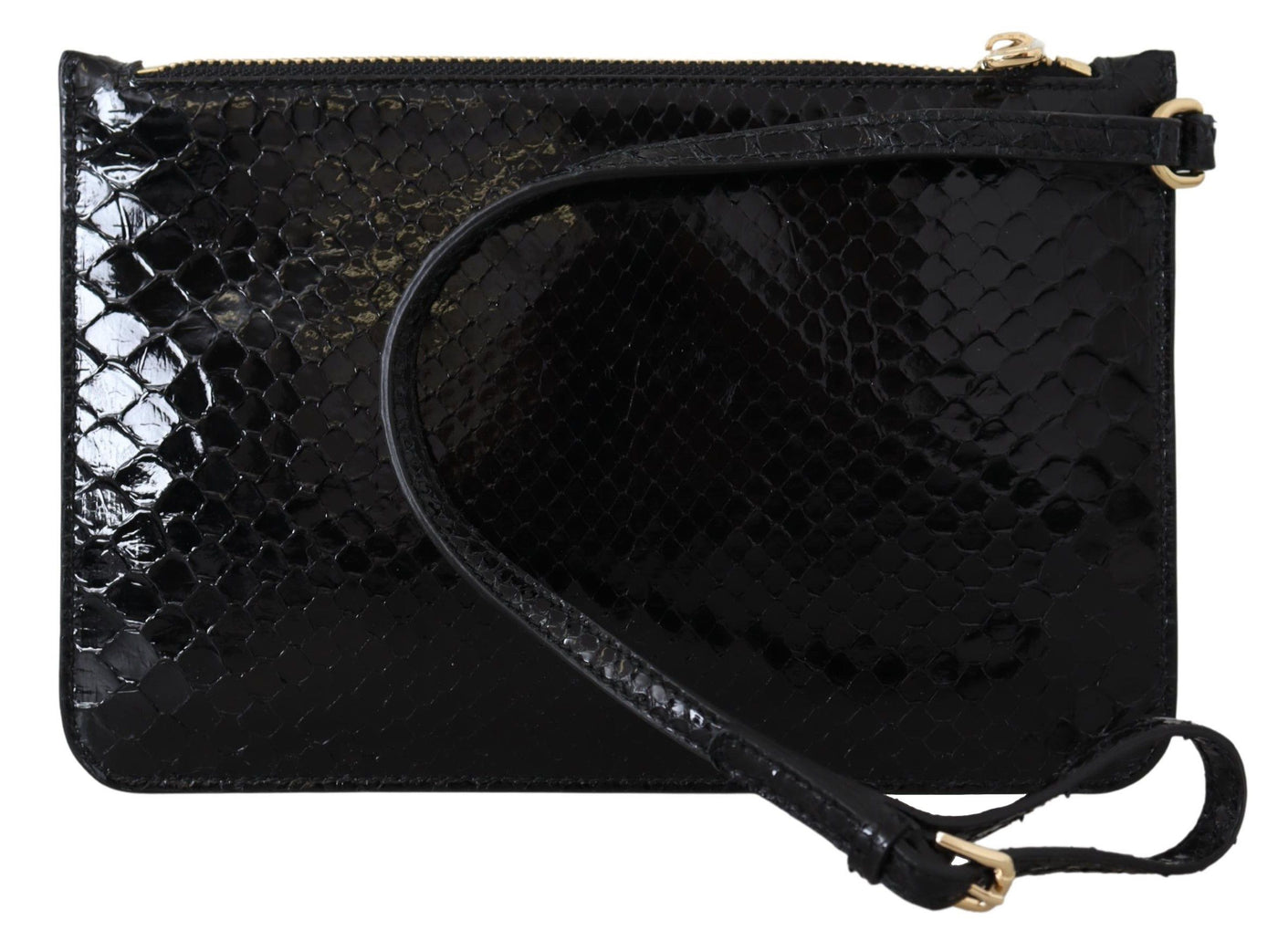 Dolce & Gabbana Schwarzes Leder Portemonnaie Handtäschchen Spiegel Agnese Brieftasche
