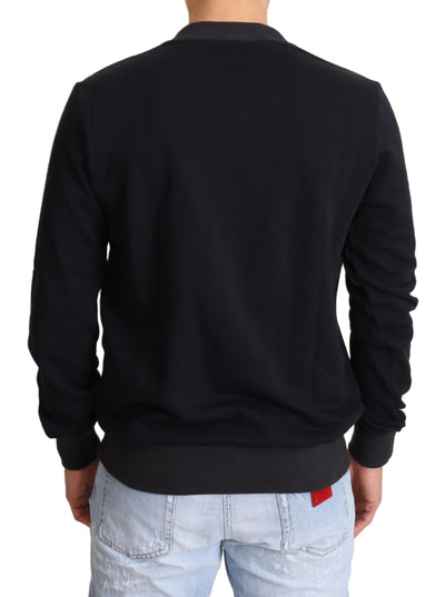 Dolce & Gabbana Blauer Crown King Pullover aus Baumwolle