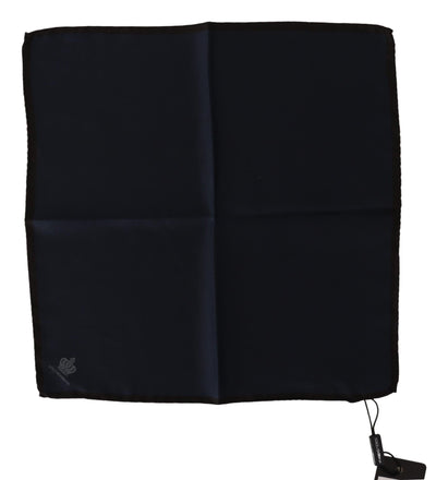 Dolce & Gabbana Schwarzes Quadratisches Taschentuch 100% Seide Schal