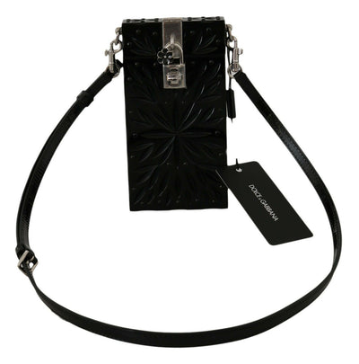 Dolce & Gabbana Schwarzer Kristall Plexiglas Kreuz Zigarettenetui Halter