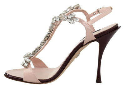 Dolce & Gabbana Rosa Kristalle Heels Keira Sandalen