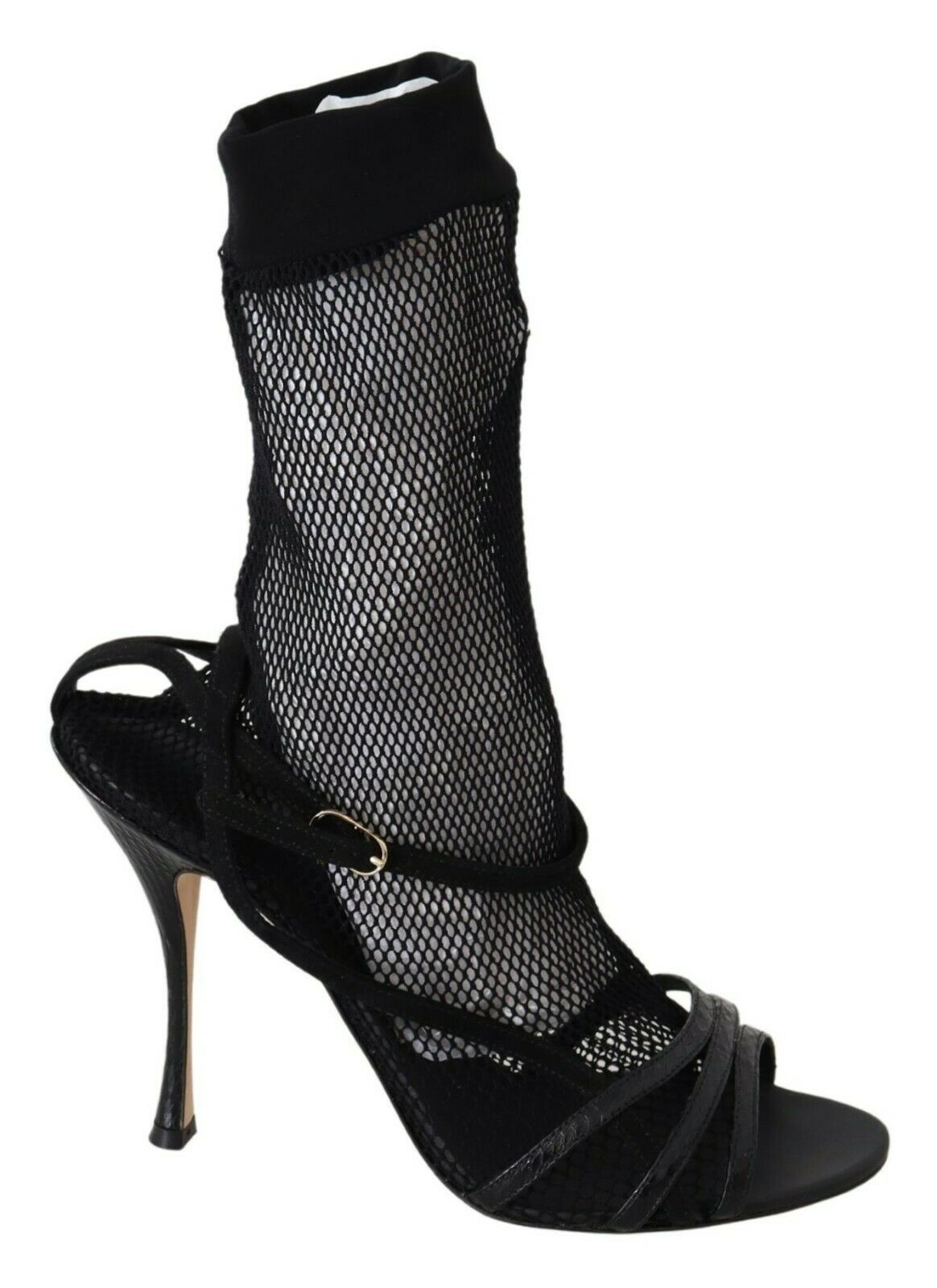 Dolce & Gabbana Schwarz Wildleder Kurzstiefel Sandalen Schuhe