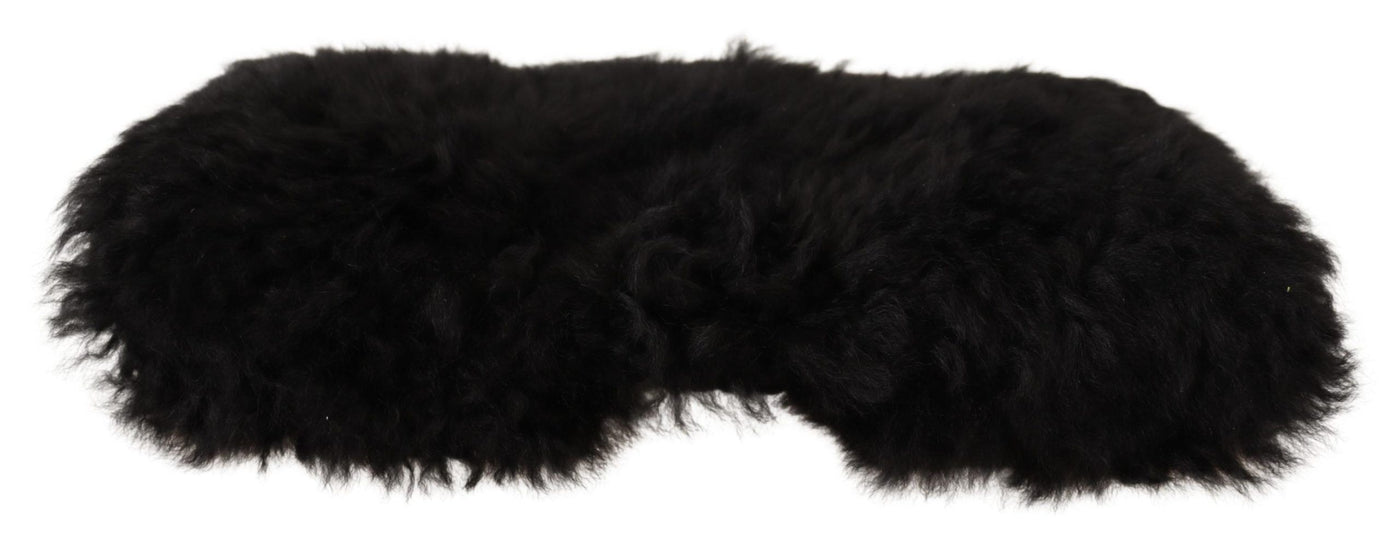 Dolce & Gabbana Schwarzer Kaschmir Pelz Frauen Beanie Frauen Hut