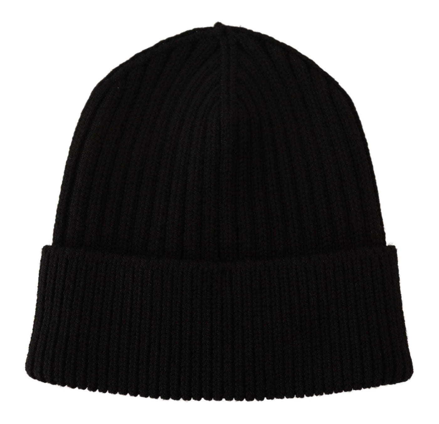 Dolce & Gabbana Schwarzer Wollstrick Damen Wintermütze