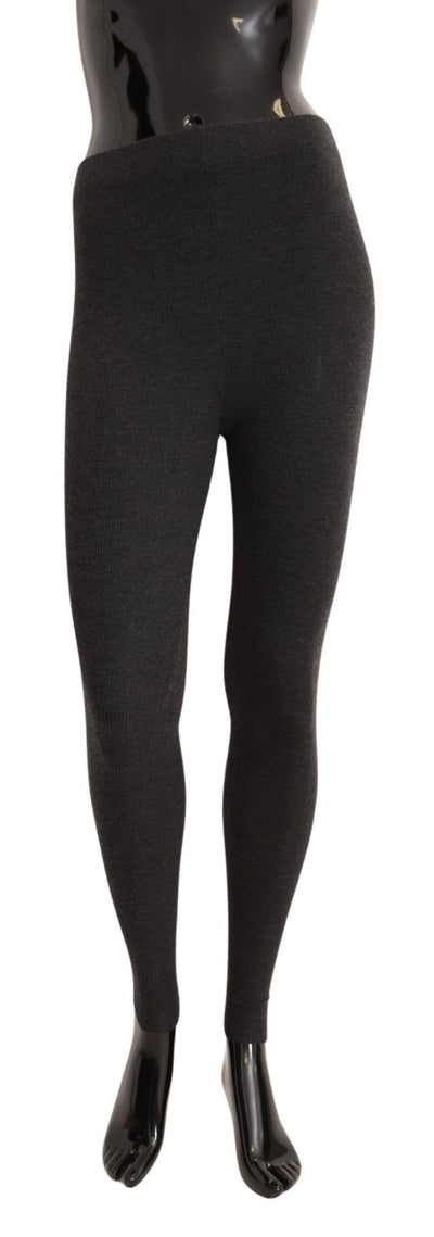 Dolce & Gabbana Graue Strumpfhose aus 100% Kaschmir Strumpfsocken