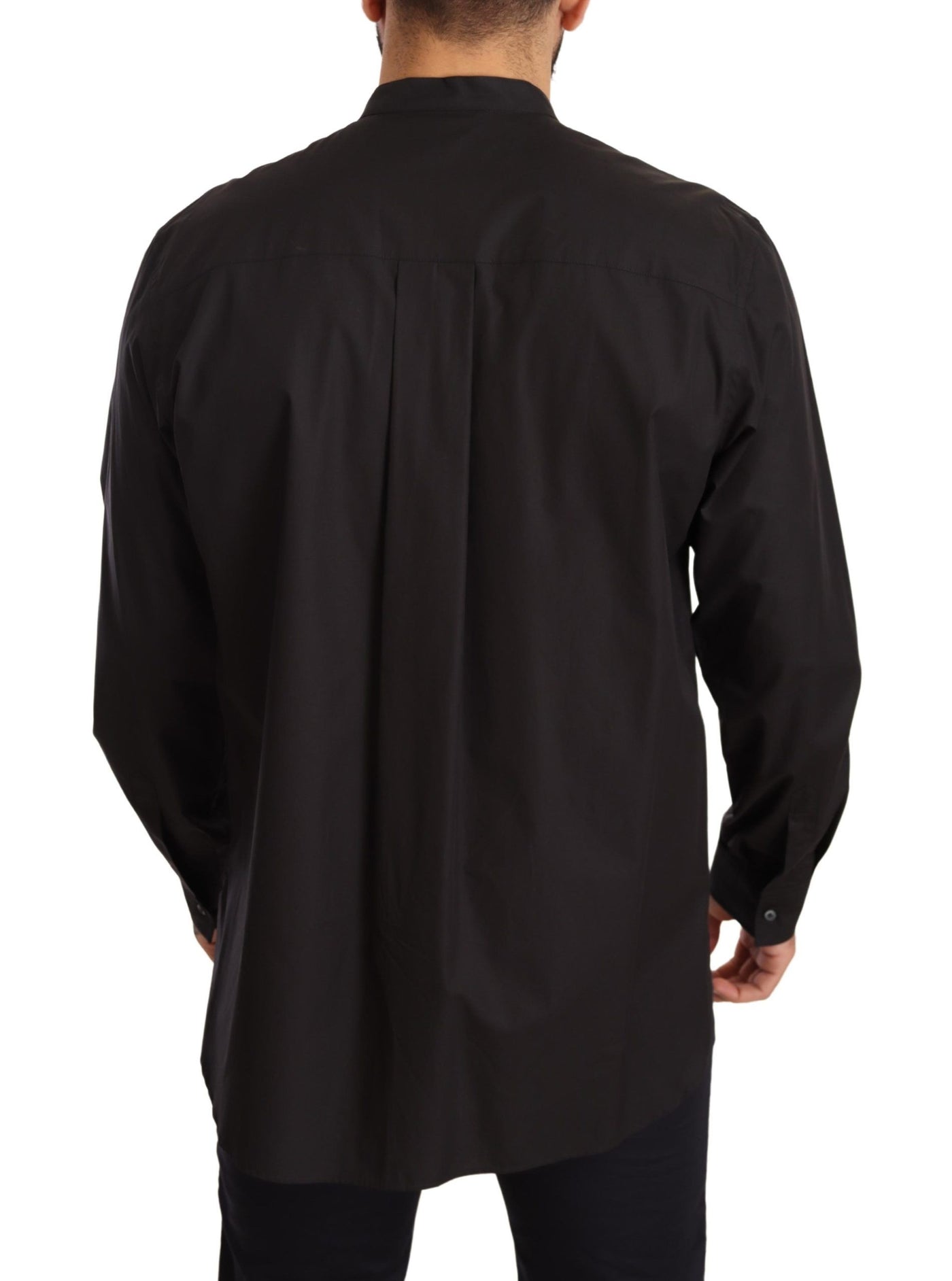 Dolce & Gabbana Schwarzes Hemd aus 100% Baumwolle für formelle Anlässe