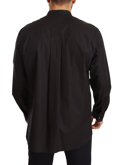 Dolce & Gabbana Schwarzes Hemd aus 100% Baumwolle für formelle Anlässe
