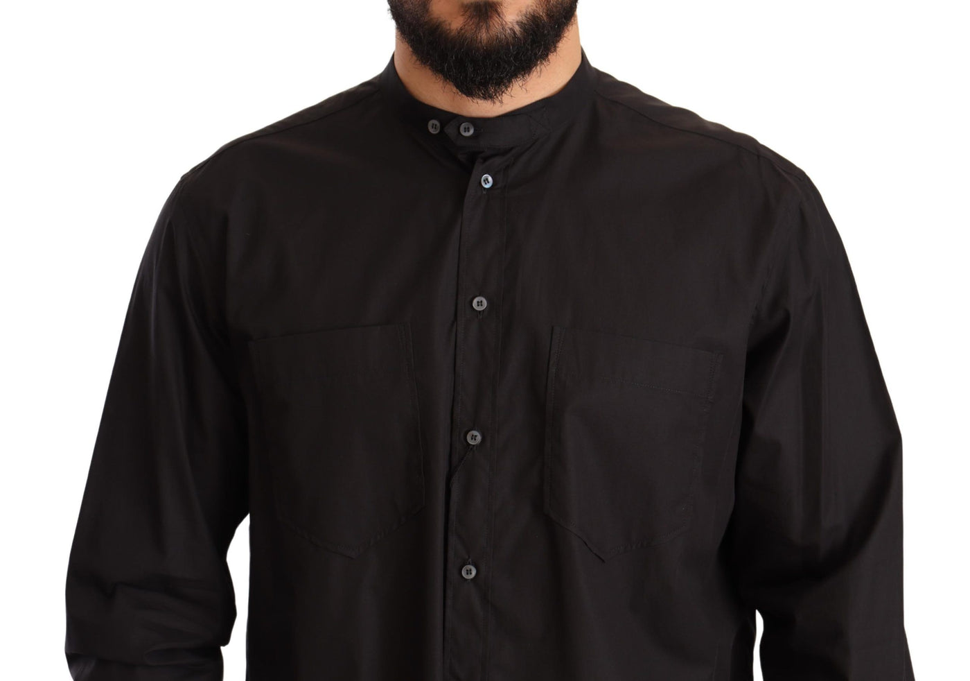 Dolce & Gabbana Schwarzes Hemd aus 100% Baumwolle für formelle Anlässe