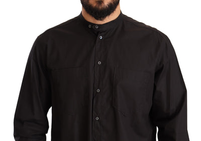 Dolce & Gabbana Schwarzes Hemd aus 100% Baumwolle für formelle Anlässe